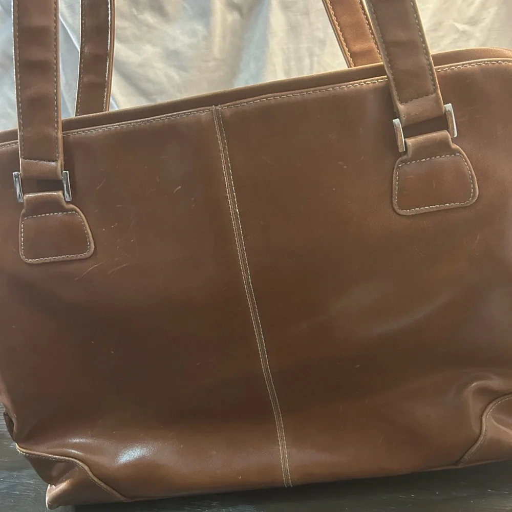 Coldwater Creek Brown Laptop Bag with Structured Design